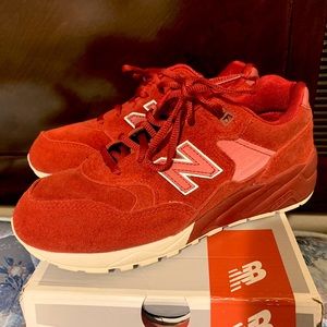 New Balance red 580 white revlite kids women
